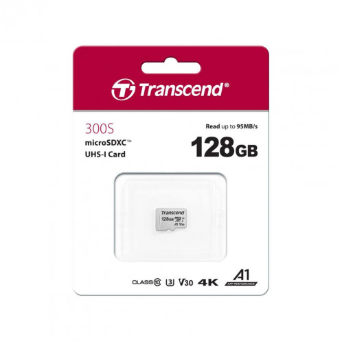 Transcend microSDXC 300S 128GB Class 10 UHS-I U3 V30 A1 380431-02