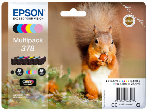 Epson Multipack Claria Photo HD T 378 (6 couleurs) T 3788 322863-04