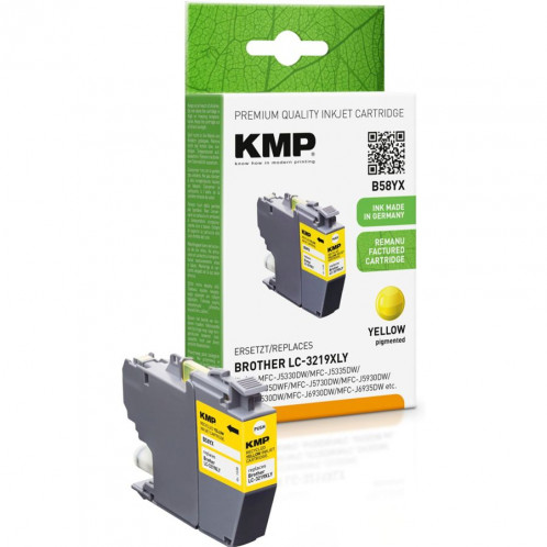 KMP B58YX jaune Compat. av. Brother LC-3219XLY 460903-03