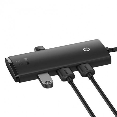 Baseus HUB Lite Series 4-in-1 adapter (USB-A to 4xUSB-A 3.0 5Gb/s) cable 2m, Black (WKQX030201) DA919671-09