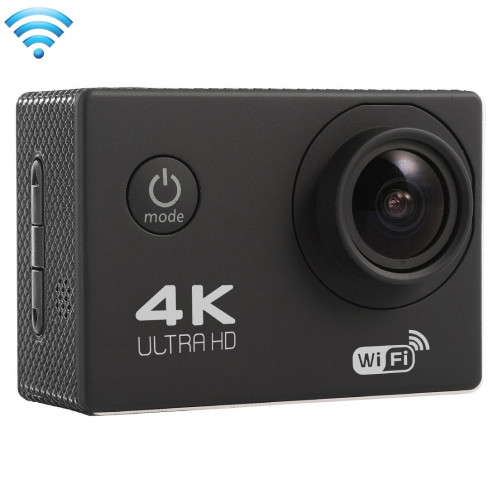 F60 2,0 pouces Écran 4K 170 degrés Grand Angle WiFi Accuppement Caméra vidéo avec boîtier imperméable pour boîtier, carte mémoire 64GB Micro SD (noir) SF087B7-08