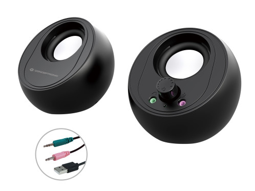 Conceptronic BJORN01B Système d'enceintes 2.0 pour PC 883493-05