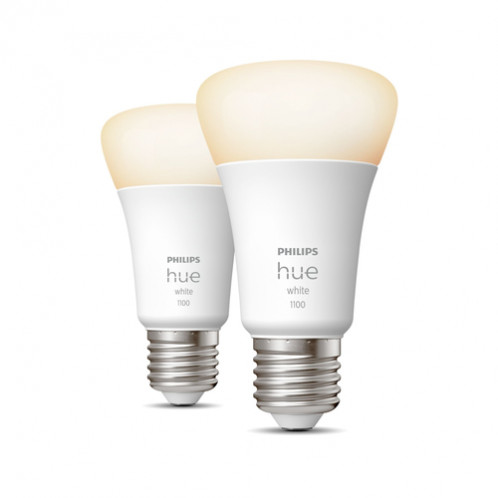 Philips Hue LED lampe E27 Lot de 2, 9,5W 1100lm blanc 840884-03