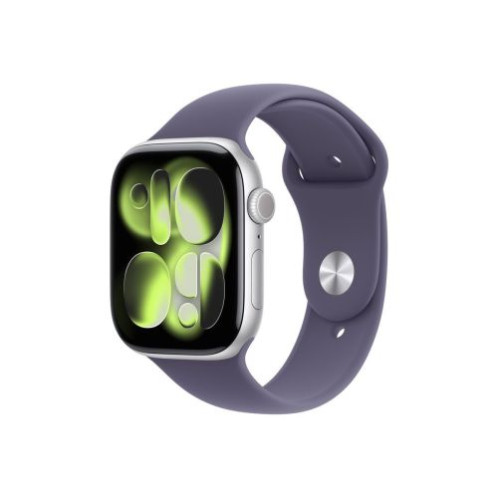 Apple Watch Series 11 (2025) GPS 46mm Silver Alu Case, Purple Fog Sport Band M/L EU MEVA4 DP37500845-01