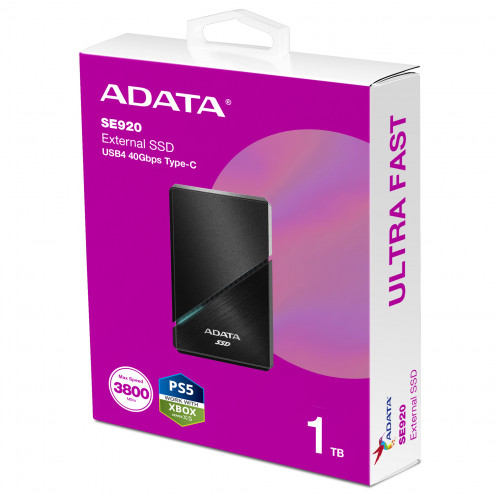 ADATA Externe SSD SE920 1TB Elite Black R/W 3800/3700 MB 892852-014