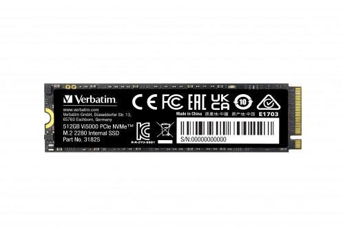 Verbatim Vi5000 M.2 SSD 512GB PCIe4 NVMe 31825 828704-06