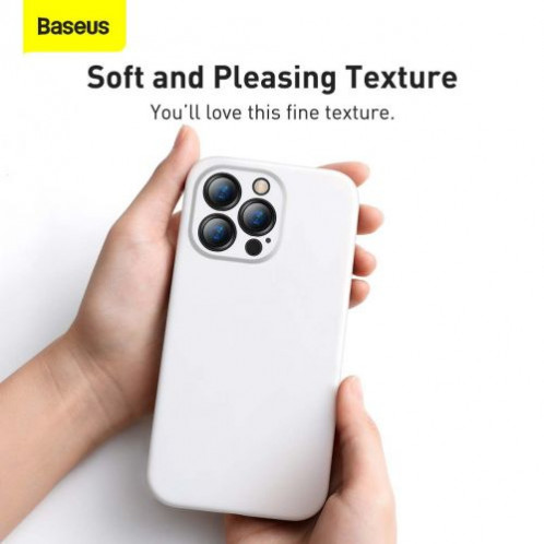 Baseus iPhone 13 Pro Max case Liquid Silica Gel Protective White (ARYT000502) DA216939-019