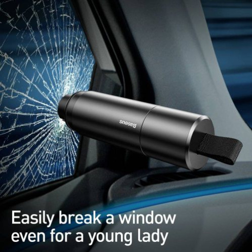 Baseus Car Tool Sharp Safety Hammer (Window-breaking+Safety belt cutting) Gray (CRSFH-0G) DA451404-014