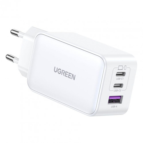 UGREEN Nexode USB-A+2*USB-C 65W GaN Tech Fast Charger White 784429-06