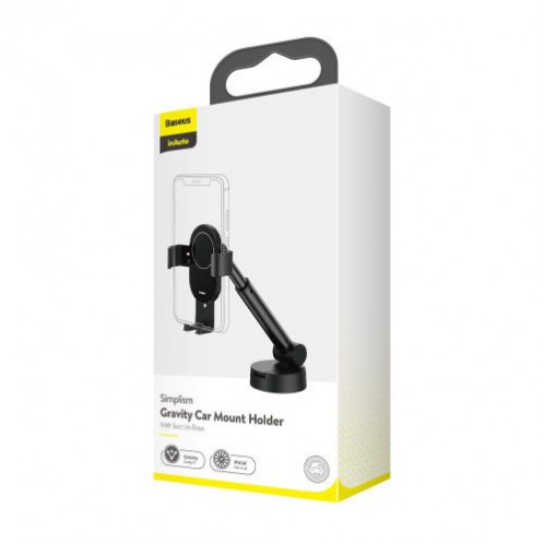 Baseus Car Mount Simplism Gravity Phone holder with suction base Black (SUYL-JY01) DA891666-016