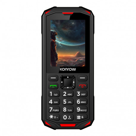 Konrow Stone Next (Téléphone Antichoc Certifié IP68 2.4'' Hotspot Wifi 4G Double Sim ) Noir KSTON_BLK-01