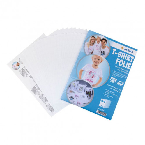 Herma Tranp. Tshirt A4 p.textile clair et blanc, 20 feuilles 4525 778136-06