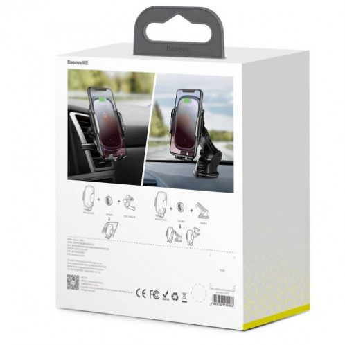 Baseus Car Mount Wireless Light Electric Electric Automatic Holder 15W Black (WXHW03-01) DA2052609-08