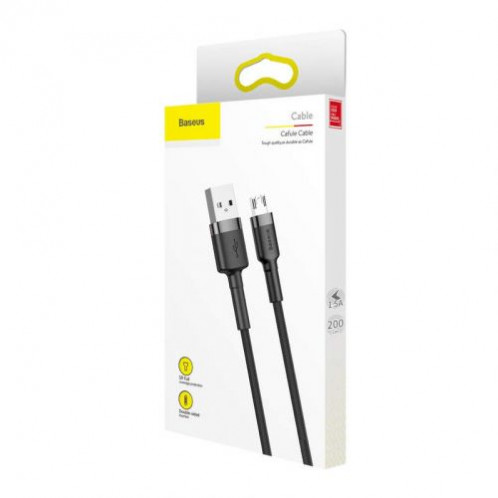 Baseus Micro USB Cafule Cable 1.5A 2m Gray + Black (CAMKLF-CG1) DA23140-09