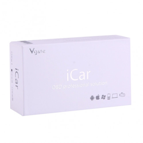 Vgate iCar II Super Mini ELM327 OBDII Outil de scanner de voiture Bluetooth V3.0, système d'exploitation compatible Android, prise en charge de tous les protocoles OBDII (noir) SV456A-06