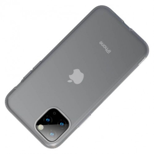 Baseus iPhone 11 Pro Max case Jelly Liquid Silica Gel Protective Transparent Black (WIAPIPH65S-GD01) DA021398-012