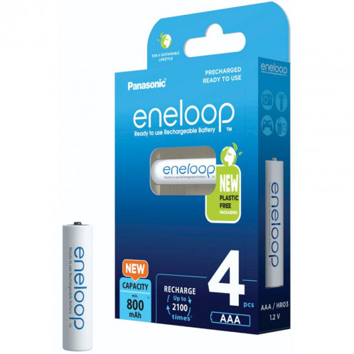1x4 Panasonic Eneloop Micro AAA 800mAh BK-4MCDE/4BE 762582-04