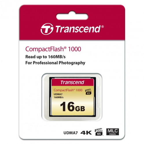 Transcend Compact Flash 16GB 1000x 656782-02