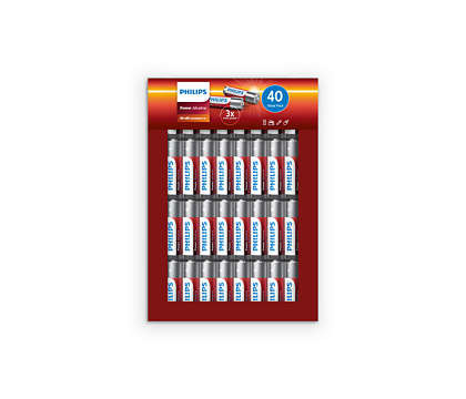 1x40 Philips Power Alkaline AA Batterie pack promo 120901-01