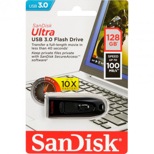 SanDisk Ultra USB 3.0 128GB up to 100MB/s SDCZ48-128G-U46 721940-03