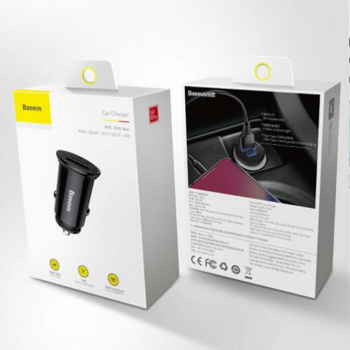 Baseus Car Charger Circular Plastic A+C PPS PD3.0 + QC4.0 + 30W Black (CCALL-YS01) DA496409-08
