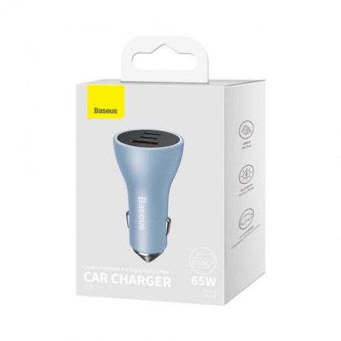 Baseus Car Charger Golden Contactor Pro C+C+U 65W Blue (CGJP010003) DA1097821-021