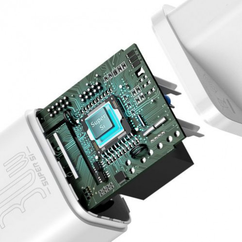 Baseus Travel Charger Super Si 1C Quick Charger PD 30W EU White (CCSUP-J02) DA823520-016