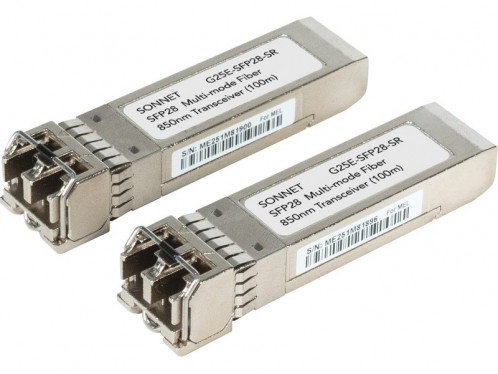 Carte réseau PCIe 2 x SFP28 25 Gigabit Ethernet pour Mac Pro/PC Sonnet Twin25G ADPSON0062-04