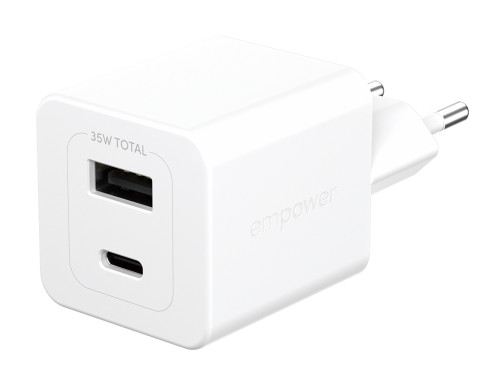 PanzerGlass empower 35W Charger USB-C + USB-A White 198328-03