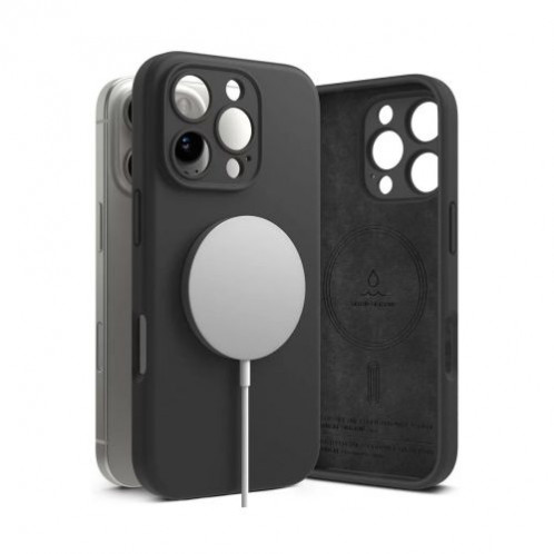 Ringke iPhone 16 Pro Max Case Silicone Magnetic Black DI1044639-01
