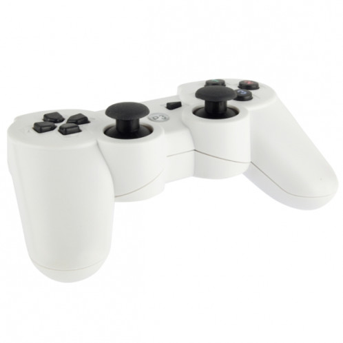 Double Shock III Wireless Controller, Manette Sans Fil Double Shock III pour Sony PS3, a action de vibration (blanc) SD590W-05