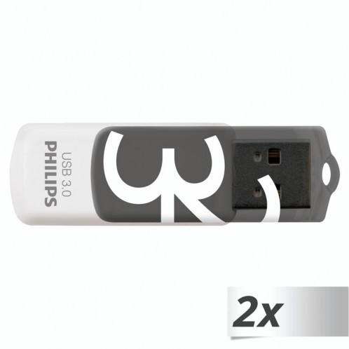 Philips USB 3.0 32GB Vivid Edition gris Lot de 2 513312-03