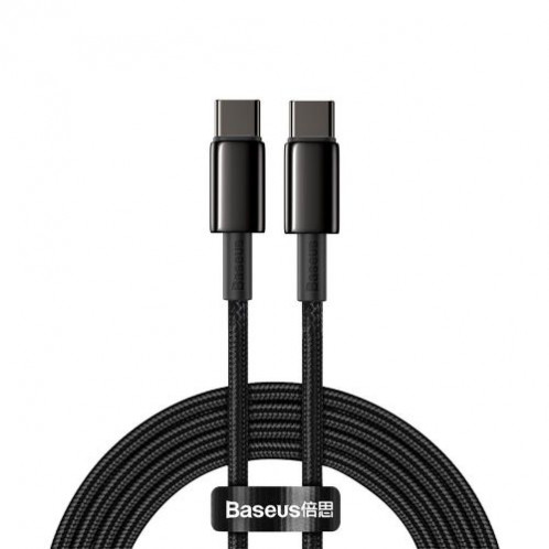 Baseus Type-C Type-C cable Tungsten Gold Fast charging and data 100W (20V/5A) 2m Black (CATWJ-A01) DA394915-013