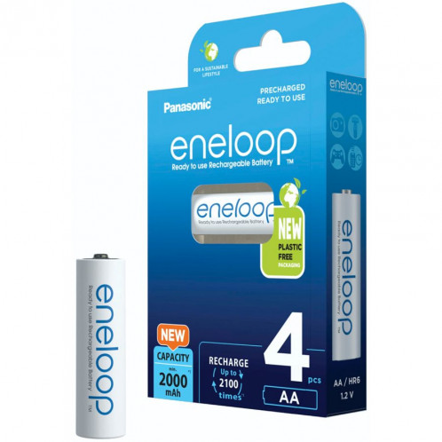 1x4 Panasonic Eneloop Mignon AA 2000mAh Ni-MH BK-3MCDE/4BE 762603-05