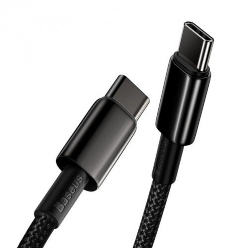 Baseus Type-C Type-C cable Tungsten Gold Fast charging and data 100W (20V/5A) 1m Black (CATWJ-01) DA357601-013