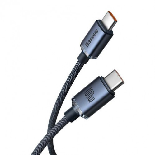 Baseus Type-C Type-C Crystal Shine series fast charging data cable 100W 1.2m Black (CAJY000601) DA329618-017