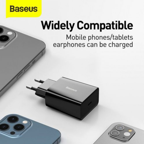 Baseus Travel Charger Speed Mini 1C Quick Charger 20W EU Black (CCFS-SN01) DA578724-015