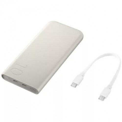 Samsung Power Bank Quick Charge C+C (with Type-C to Type-C cable 0.2m), 25W, 10000 mAh, Beige (EB-P3400XUEGEU) DA1990941-05