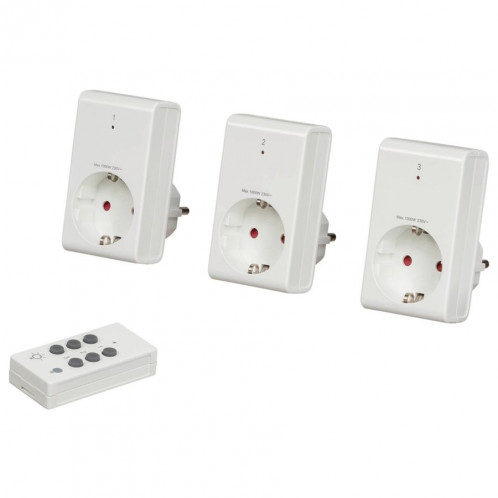 REV Set de prises radiocomm. 3+1, blanc 00834514 559566-02