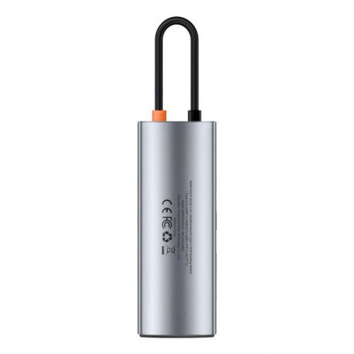 Baseus HUB Metal Gleam series 7-in-1 Multifunctional (Type-C to 2x USB 3.0, PD 100W / HDMI 4K 30Hz / RJ45 1Gbps, Type-C basic) Gray (WKWG020113) DA2678519-024