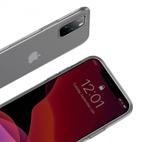 Baseus iPhone 11 Pro Max case Jelly Liquid Silica Gel Protective Transparent Black (WIAPIPH65S-GD01) DA021398-012