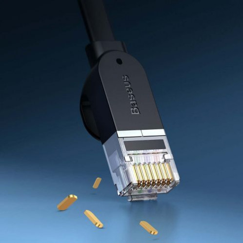 Baseus Network Cable High Speed (CAT6) of RJ45 (flat cable) 1 Gbps, 2m Black (WKJS000101) DA122743-020