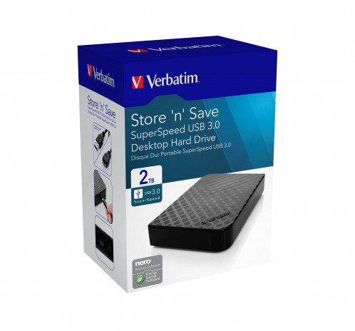 Verbatim Store n Save 3,5 2TB USB 3.0 Gen 2 47683 262901-010