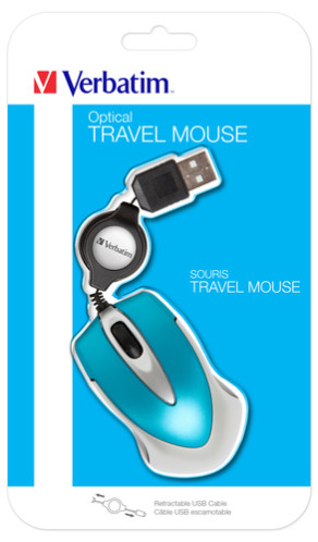 Verbatim Go mini optical Souris de voyage, bleu 49022 625753-05