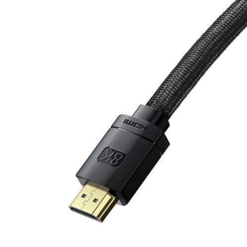 Baseus Video Cable High Definition Series HDMI To HDMI 2.1, 8K 60 Hz, 4K 120 Hz, 2K 144 Hz, 3D eARC, QMS, Dynamic HDR, VRR, ALLM, 3m. Black (CAKGQ-L01) DA1096674-016