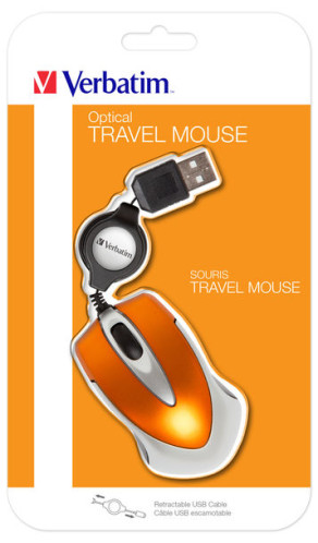 Verbatim Go mini optical Souris de voyage, orange 49023 625739-05