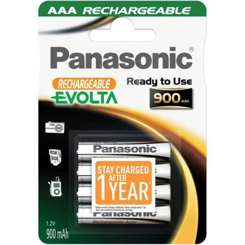 1x4 Panasonic batterie NiMH Micro AAA 900 mAh 706307-01