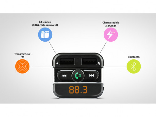 Novodio Streamy Transmetteur FM Bluetooth AMPNVO0343-05