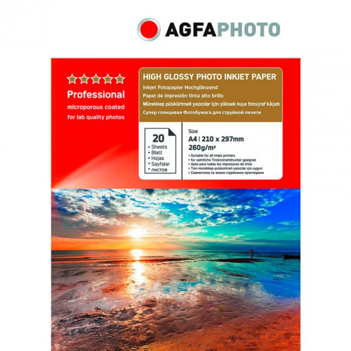 AgfaPhoto Professionel Papier PhotoA4 20feuilles 260g brillant 489260-01