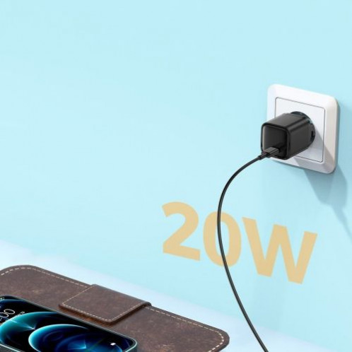 Joyroom Travel Charger Type-C, QC 3.0, PD 3.0, AFC, 20W, EU Black (L-P202) DO505587-07